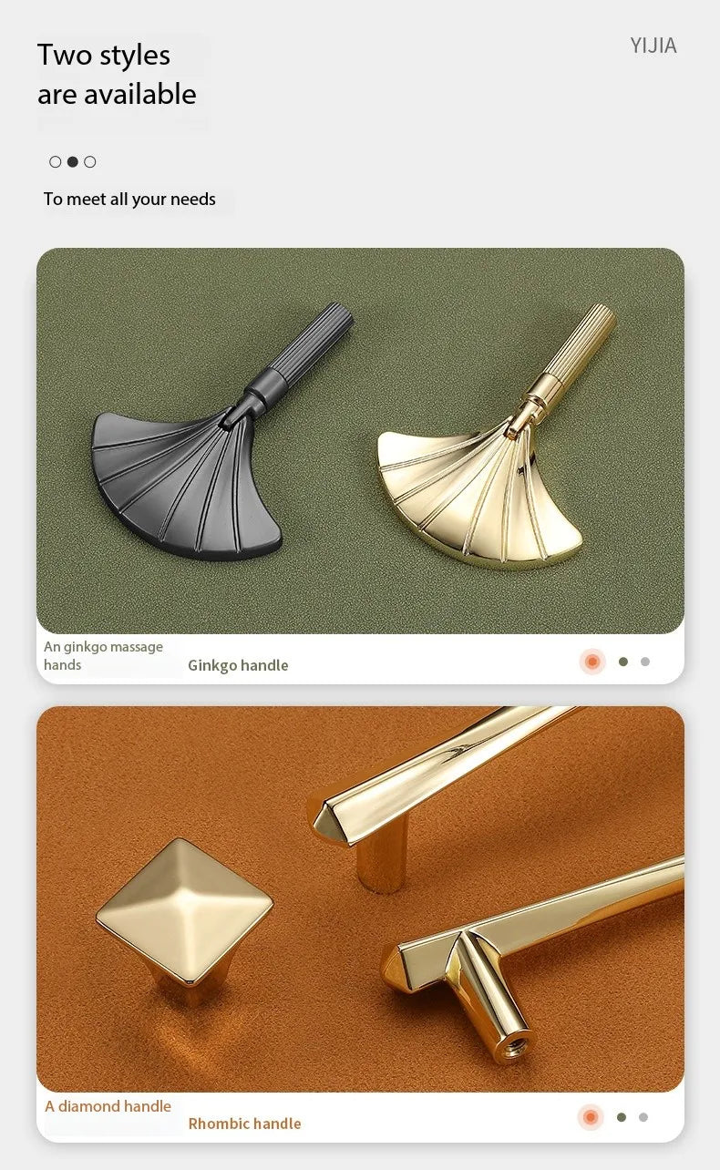 Modern High-end Cabinet Door Handle Cabinet, Kitchen Cabinet, Personalized Light Luxury Fan-shaped Wardrobe, Drawer Handle Knobs