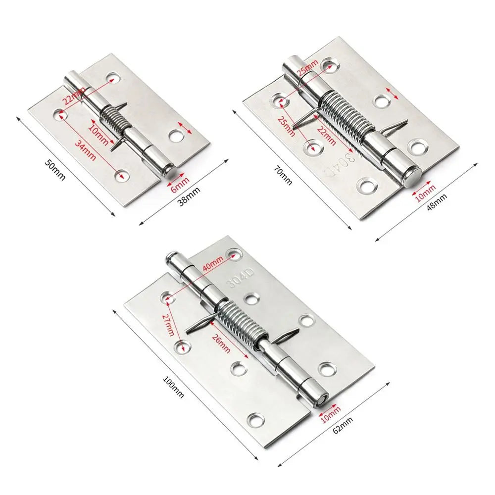 Stainless Steel Automatic Rebound with Spring Cross Hinge Window Accessories Door Hinges Furniture Supplies