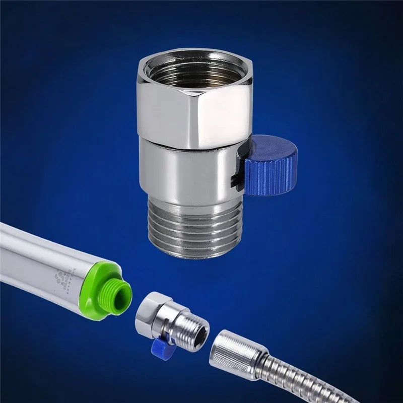 Bathroom Shower  Brass Junction Water Flow Control Valve Straight-through Shut-off Angle Valve Bath Water Tap Accessory