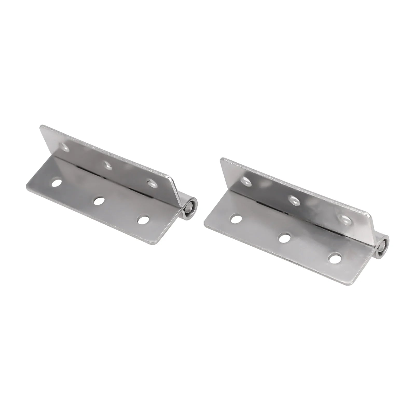 2pcs 1/1.5/2/3Inch Silver Spring Door Hinge Stainless Steel Self Closing Design Windows Cabinets Boxes Household Hardware