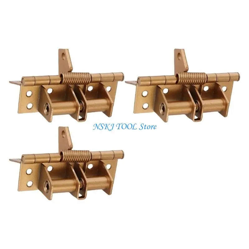 L8RC 3Pcs Closing Spring Door Hinge 90 Degree Positioning Automatic Door Closers Hinge Hardware for Wood Door Cabinet