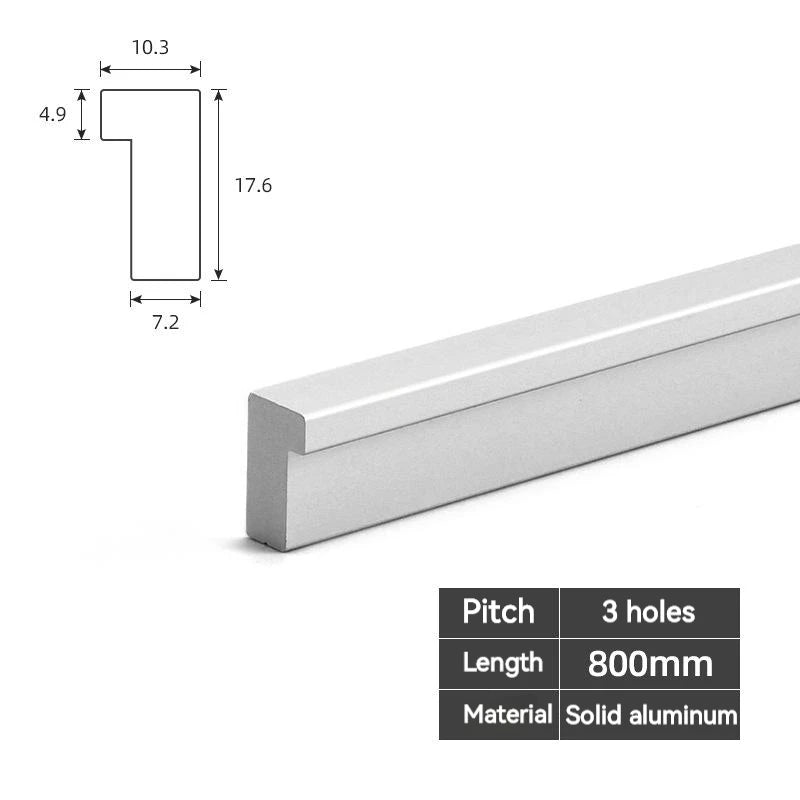 Modern Long Cabinet Door Handles 700-1200mm Brushed Gold Silver T Bar Aluminum Cupboard Pulls Drawer Knob Furniture Hardware