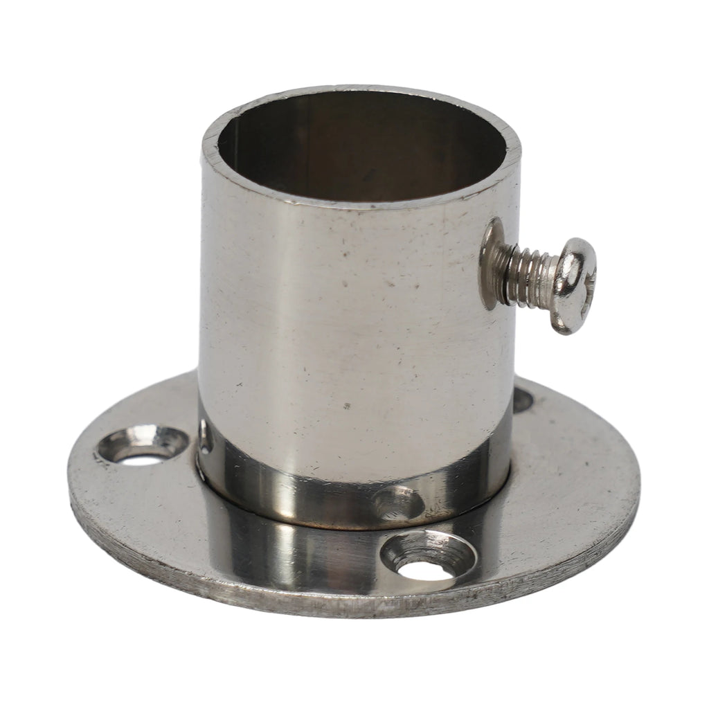 2pc 19-32mm Stainless Steel Wardrobe Support Closet Rod Flange Bracket Clothes Rod For Seat Hanger Pipe Holder