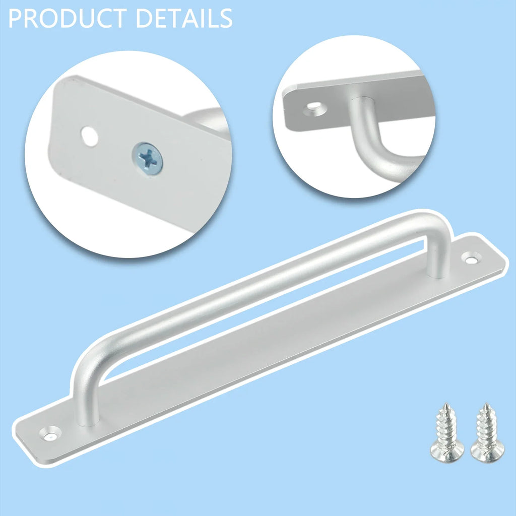 Sliding Door Handle Aluminum Alloy Pull Push Door Handle For Gate Toilet Door Non Perforated Door Window Handles Wood Doors Grip
