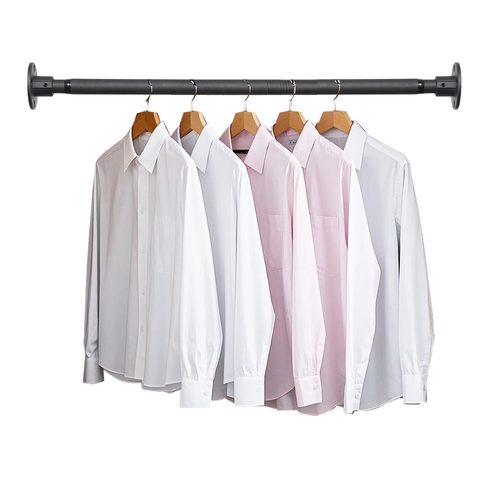 Closet Rod, Adjustable Closet Rods for Hanging Clothes,Closet Rod Extender Closet Organizer,Heavy Duty Closet Bar