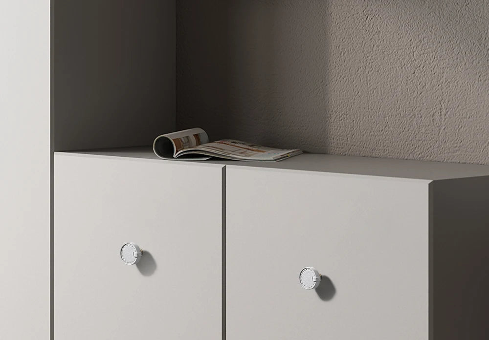 Modern minimalist wardrobe door handle drawer cabinet handmade leather small handle cabinet single hole gold handle set