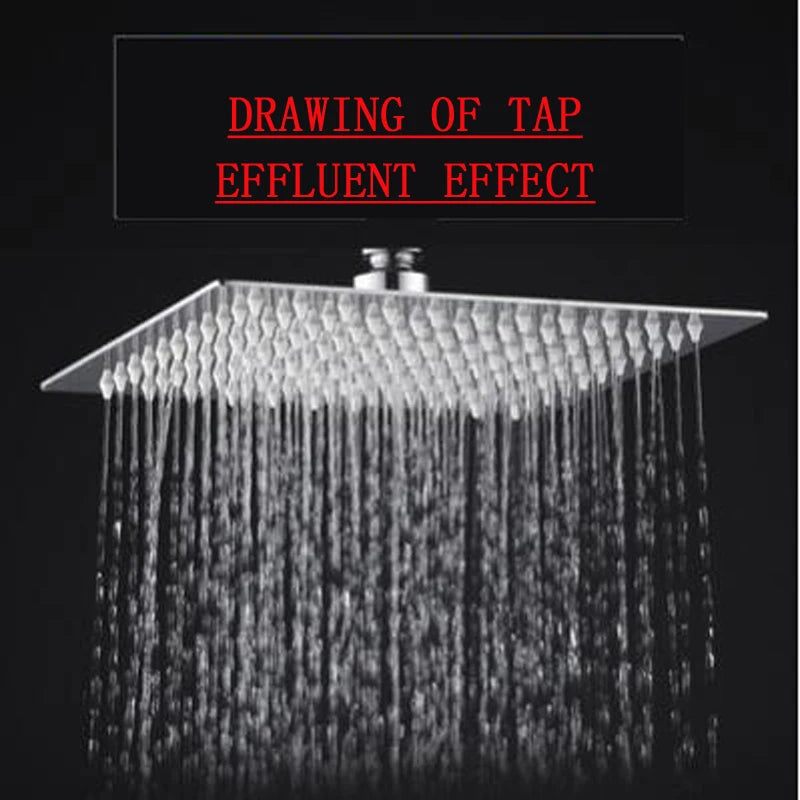 6/8/10 Inch Ultra-thin Waterfall Shower Heads Stainless Steel High Quality Square Round Portable Practical Rainfall Shower Head
