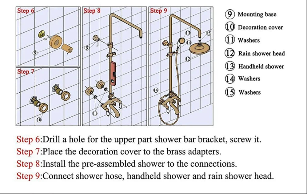 Piano Digital Bathroom Shower Set Senducs Hot Cold Bathroom Mixer Faucets System Brass Gun Grey Digital Piano Shower System