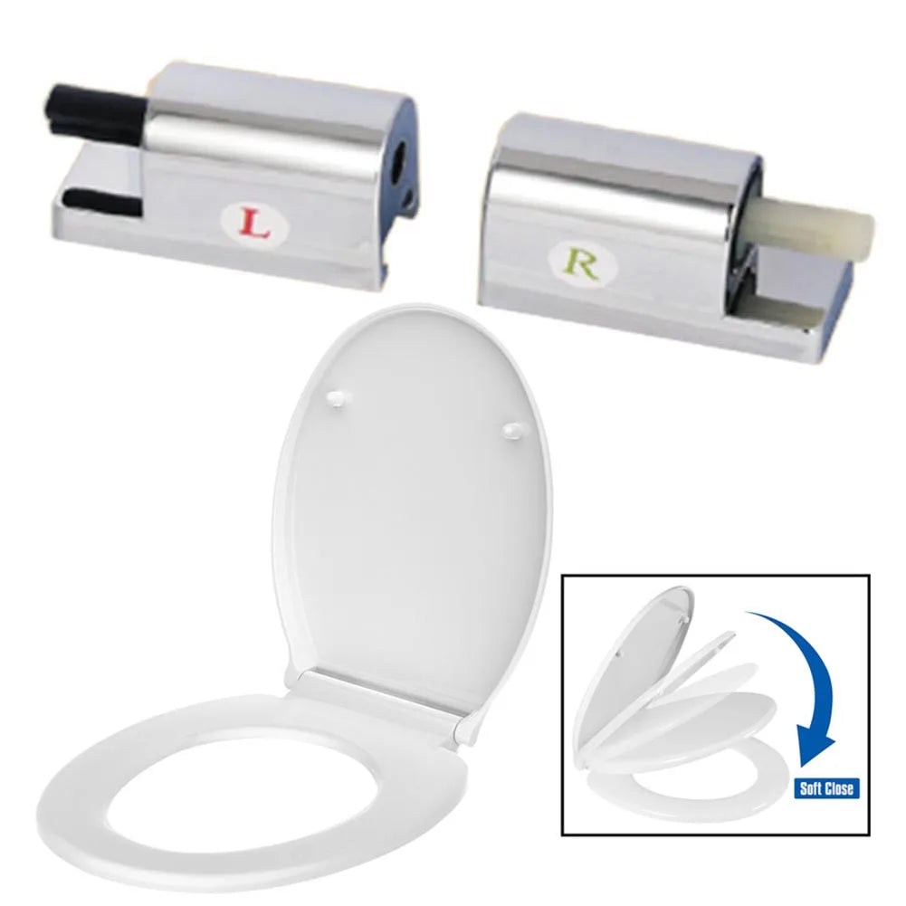 Toilet Soft Close Hinges Set ABS Square Shell Slowly Lowering Hinge Toilet Cover Slowly Lowering Connector Bathroom Accesories