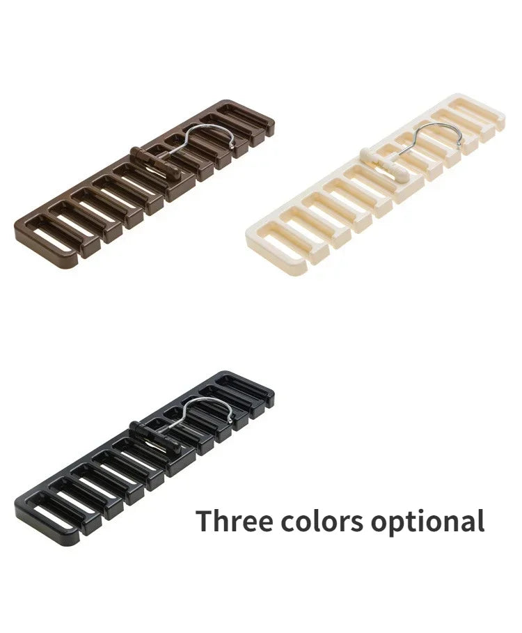 1-12Pcs Multifunctional Belt Organizer Hanging Tie Rack Belt Hanger Clothes Rack Organizer Tie Rack Home Closet Organizer