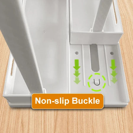 2 Tier Pull-out and Rotate Kitchen Spice Rack Multi-Function Seasoning Organizer for Kitchen Cabinet Pantry Counter-Top Supplies