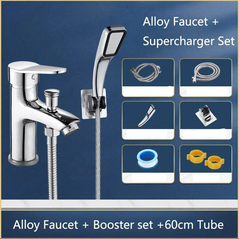 Bathroom Wash Faucet Single Hole Basin Faucet with Shower Sink Basin Wash Basin Bathroom Accessories