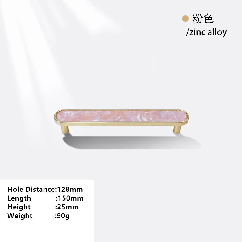 Handles Drawer Cabinet Furniture Kitchen Handles for Cabinet Knob Door Drawer Furniture Kitchen Knob Brass Polychrome Shell