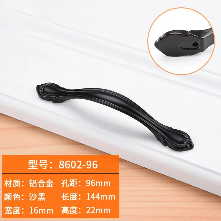 Modern Cabinet Handles Solid Aluminum Alloy Door Knobs And Handles Kitchen Cupboard Pulls Drawer Knobs Furniture Handle Hardware
