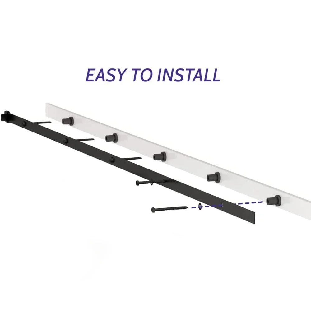 LWZH 1.2m/2m/2.5m/3m Sliding Barn Door Hardware Track Slides Only Tracks Not Included Rollers 4-20FT Home Hardware