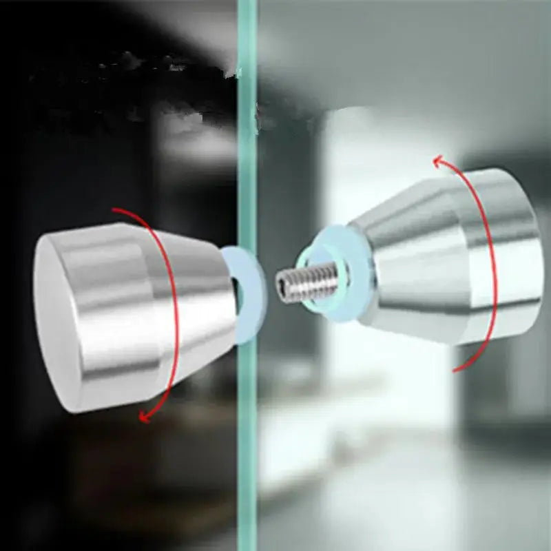 Aluminum Alloy Glass Door Handle – Back-to-Back Knob Puller For Shower Cabinets, Bathroom & Home Hardware Installation 