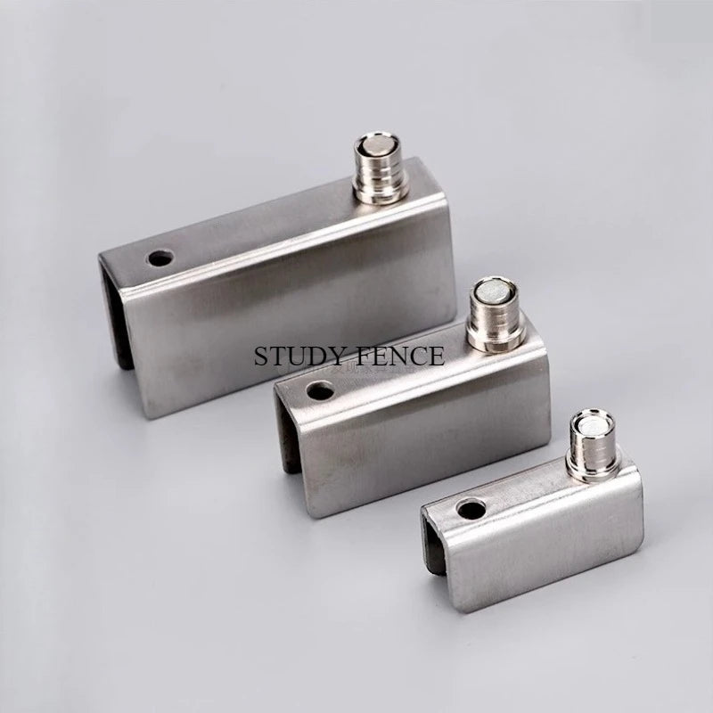 2 Set Stainless Steel Glass Hinges for 5-8mm/8-10mm/10-12mm Glass Door Glass Pivot Clamps Door Hinges Household Hardware