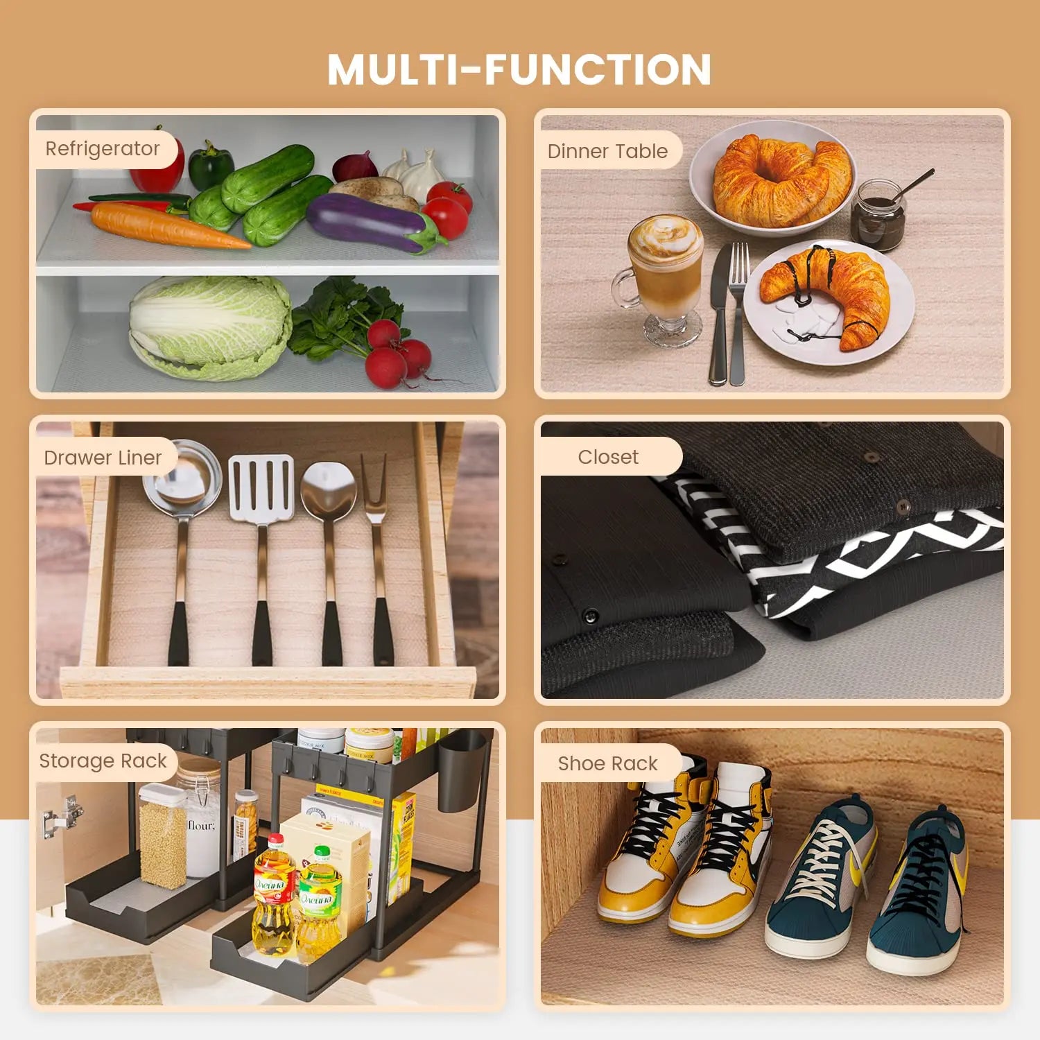 Under Sink Organizer and Storage, Kitchen Organization Rack with Double Sliding Cabinet Drawers, Multi-Purpose Storage Shelf Hol