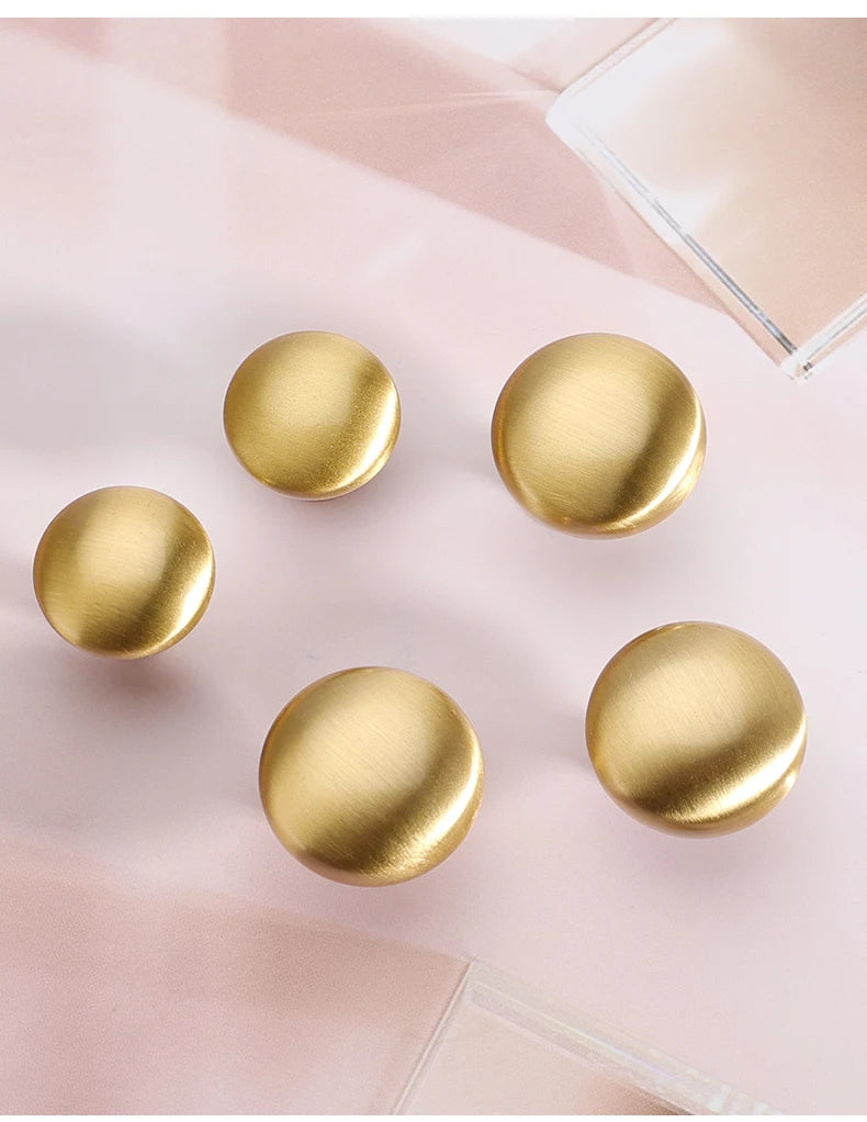 Brass Round Ball Furniture Handles Drawer Knobs Cabinet Gloden Wardrobe Door Pulls  Modern Minimalist Bathroom cabinet