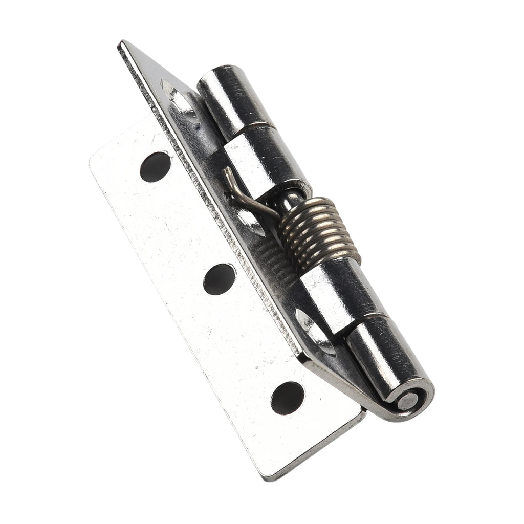2pcs 1/1.5/2/3Inch Silver Spring Door Hinge Stainless Steel Self Closing Design Windows Cabinets Boxes Household Hardware