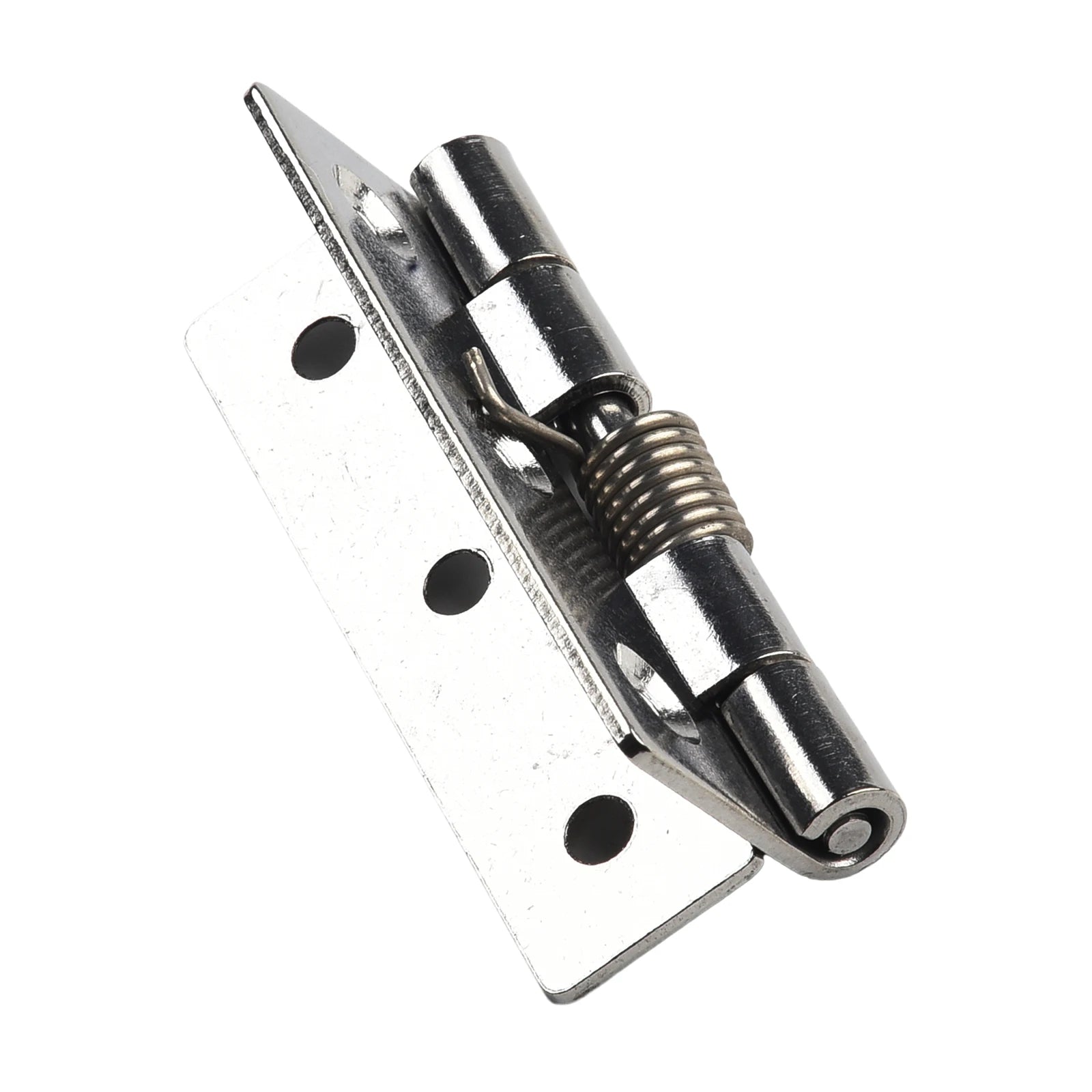 2pcs 1/1.5/2/3Inch Silver Spring Door Hinge Stainless Steel Self Closing Design Windows Cabinets Boxes Household Hardware