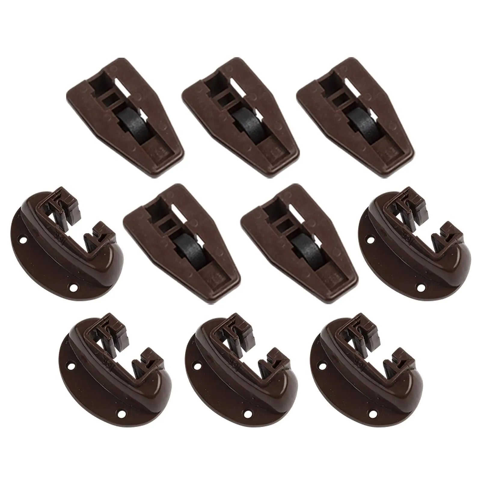 Drawer Slides Set Five Sets Practical Drawer Stop with Roller for NightStand