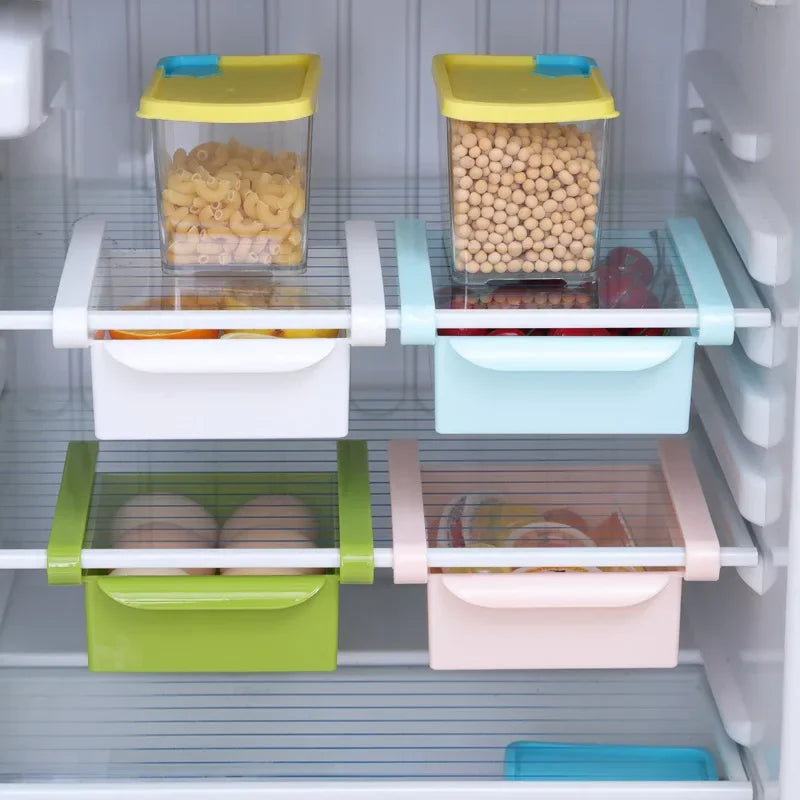 Pull-out Drawer Refrigerator Storage Box Creative Storage Rack Fresh Spacer Sort Boxes Kitchen Supplies Food Storage Containers