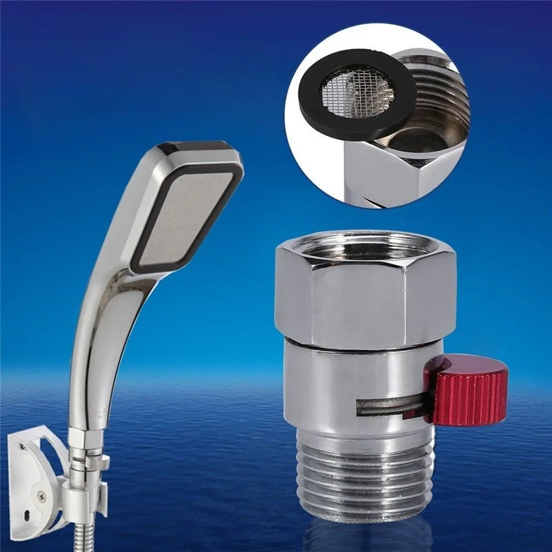 Bathroom Shower  Brass Junction Water Flow Control Valve Straight-through Shut-off Angle Valve Bath Water Tap Accessory