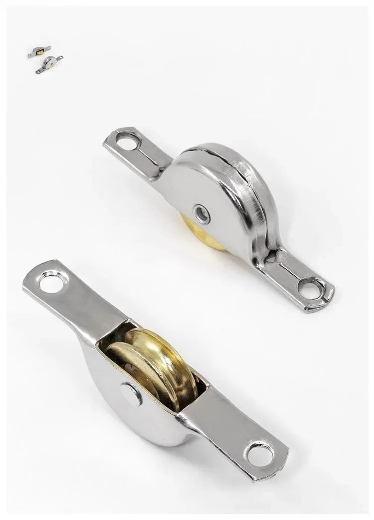 2 pieces of stainless steel sliding door groove silent pulley barn door and window roller furniture hardware accessories