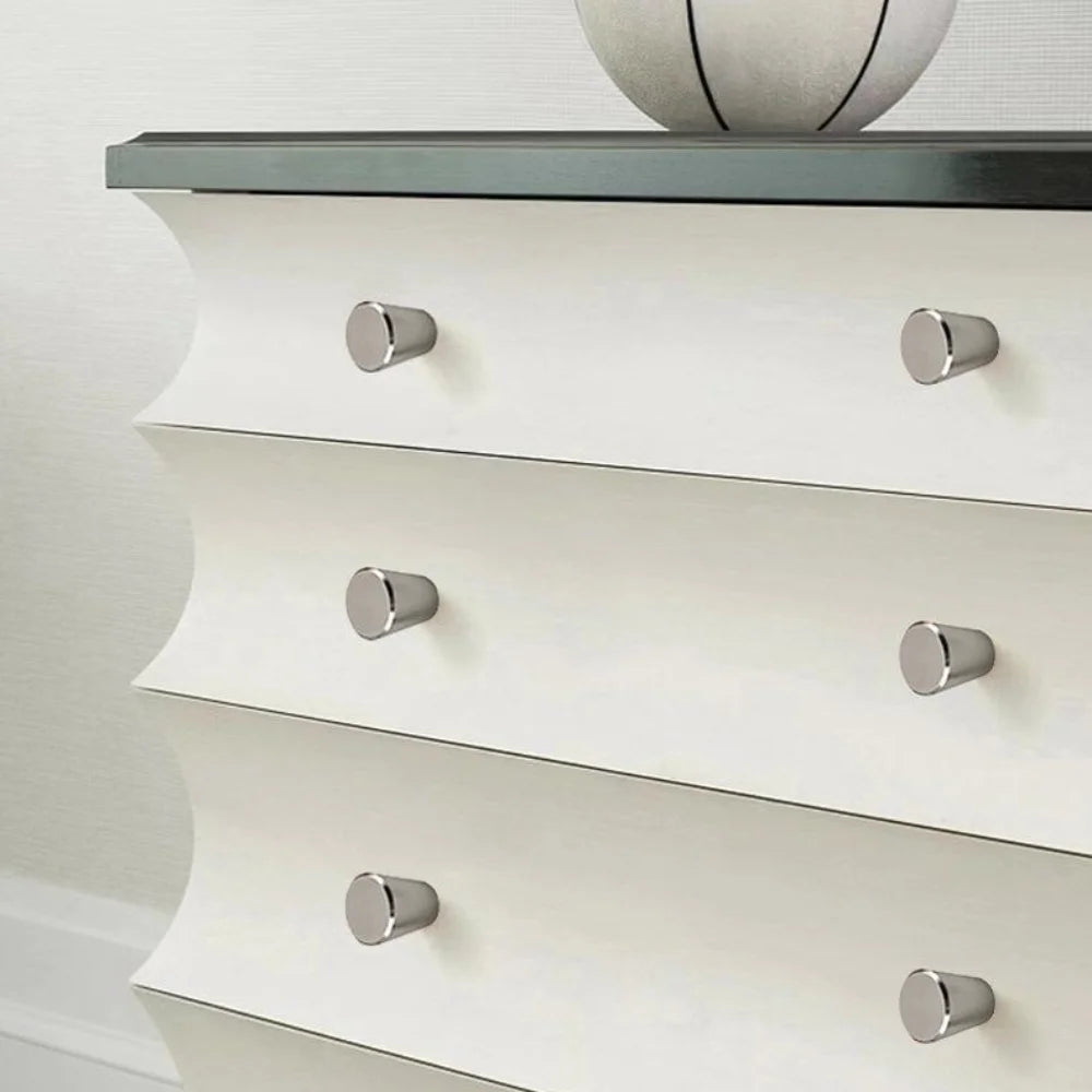 Round Knob Single Hole Furniture Handle Silver Modern Cabinet Pulls Space Aluminum Convenient Furniture Knobs Drawer