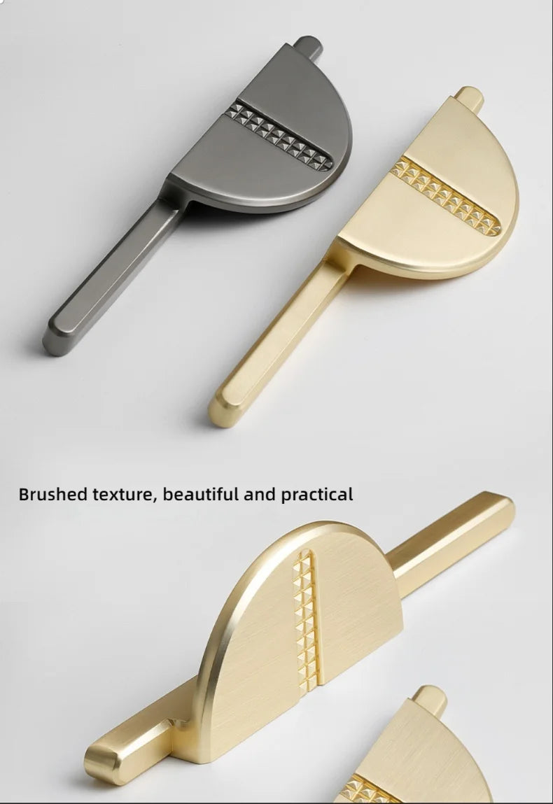 Modern Minimalist Semi-Circular Cabinet Handles - Luxury European Creative Pair Pulls for Wardrobe, Drawers & Furniture Cabinets