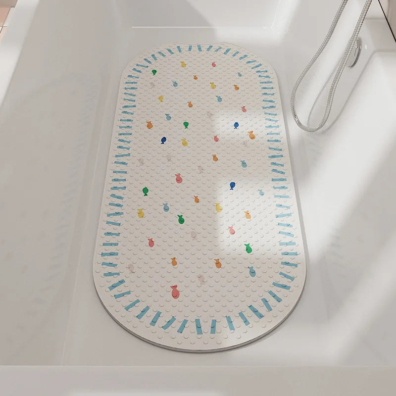 Bathroom Floor Mat Non-slip Mat Shower Room Anti-drop Foot Mat Household Massage Suction Cup Mat Bathroom Carpet