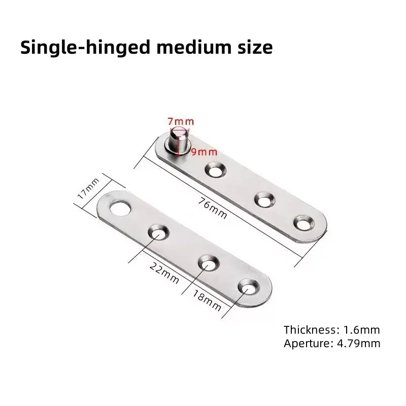 Stainless steel door rotating shaft hinge, 360° rotation, hidden rotating door hinge, furniture hardware