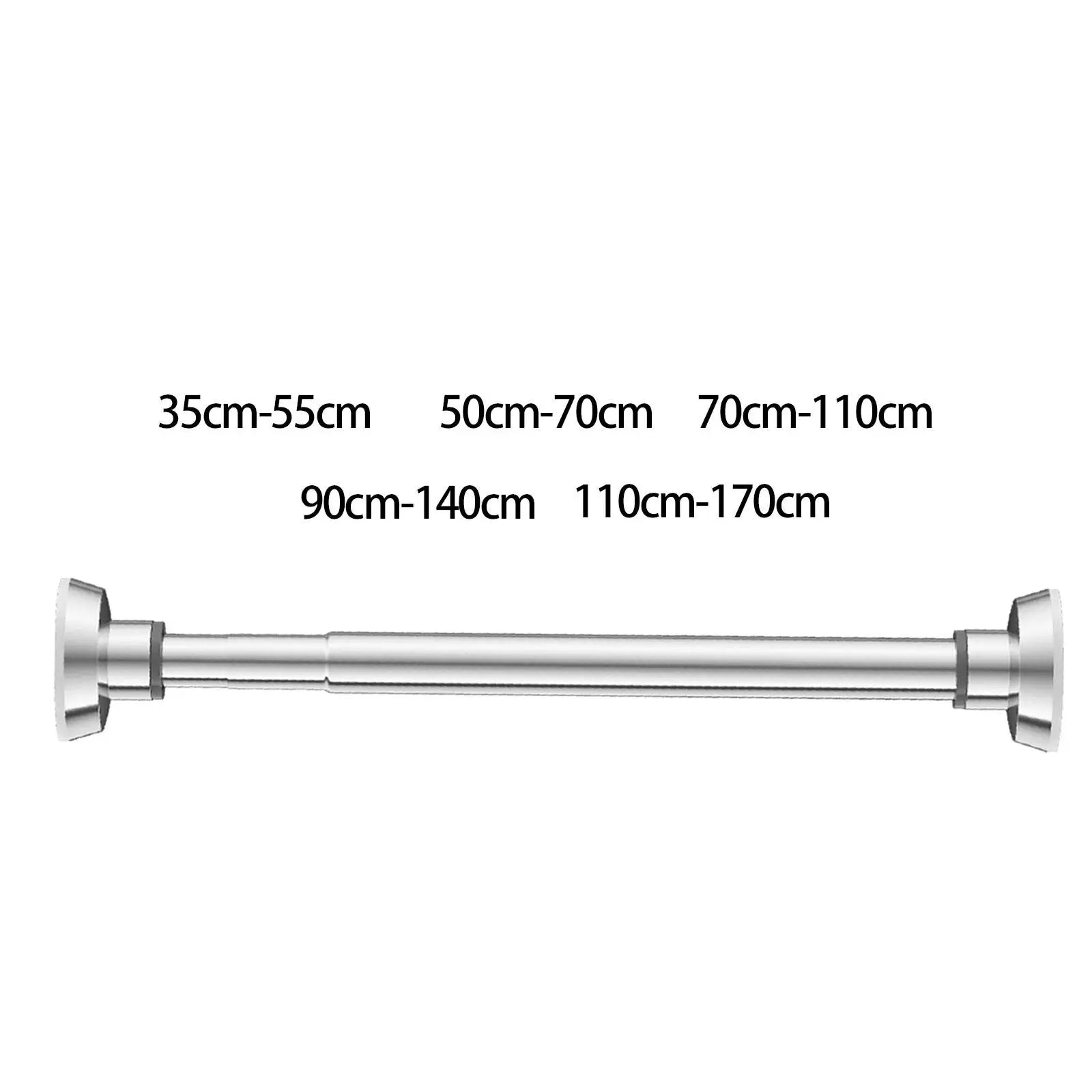 Telescopic Clothing Rod Clothes Hanging Rod Support Rod Clothes Hanger for Bedroom Laundry Room Wardrobe Cabinets Home