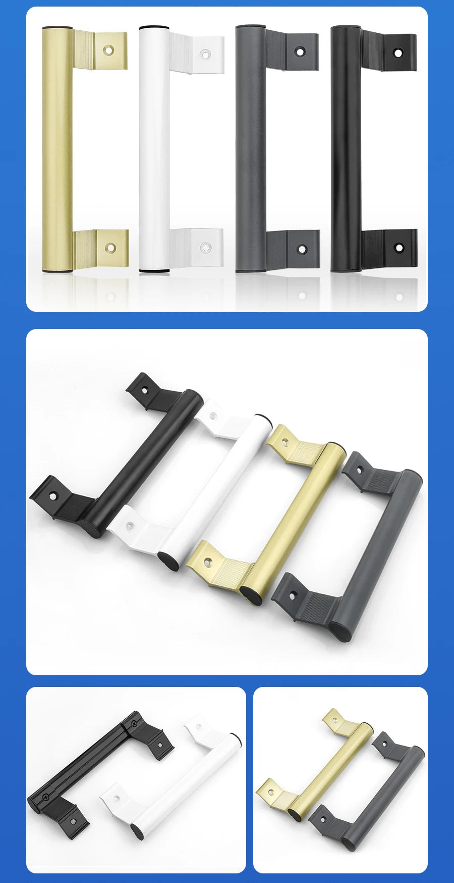 Heavy-Duty Aluminum Door Handles Window Door Handles Cabinet Pulls Kitchen Furniture Handles Hardware