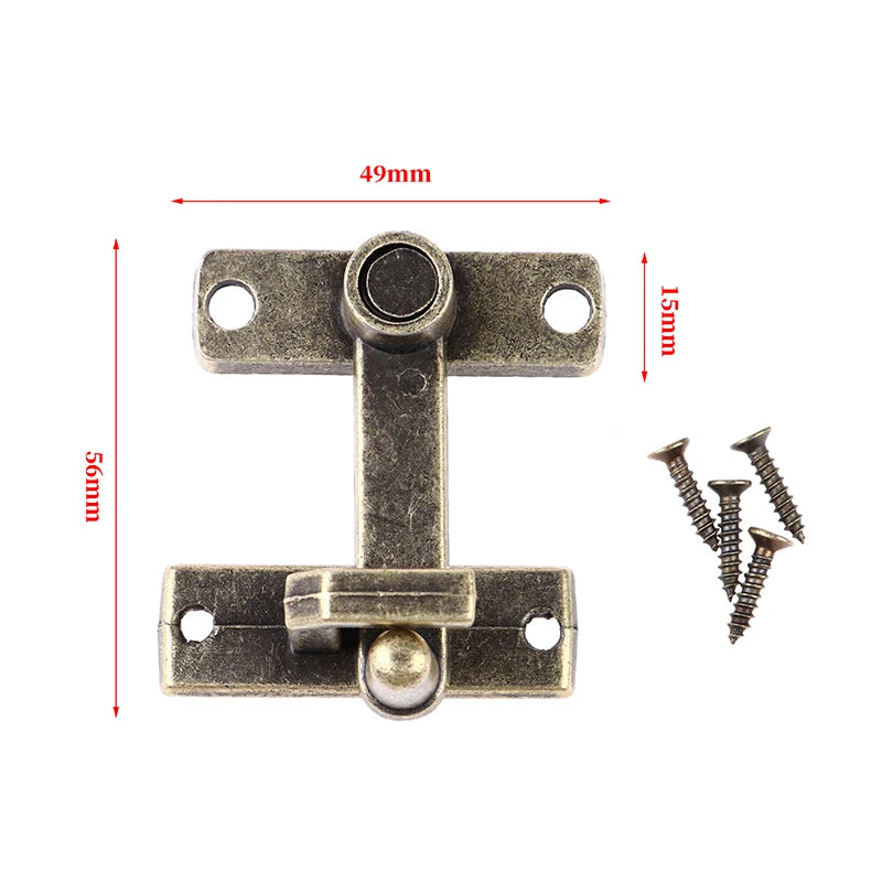 Sliding Window Door Lock Handle Metal Door Latch Home Safety Chain Bronze Guard Latch Bolt With ScrewsDoor Home Hardware