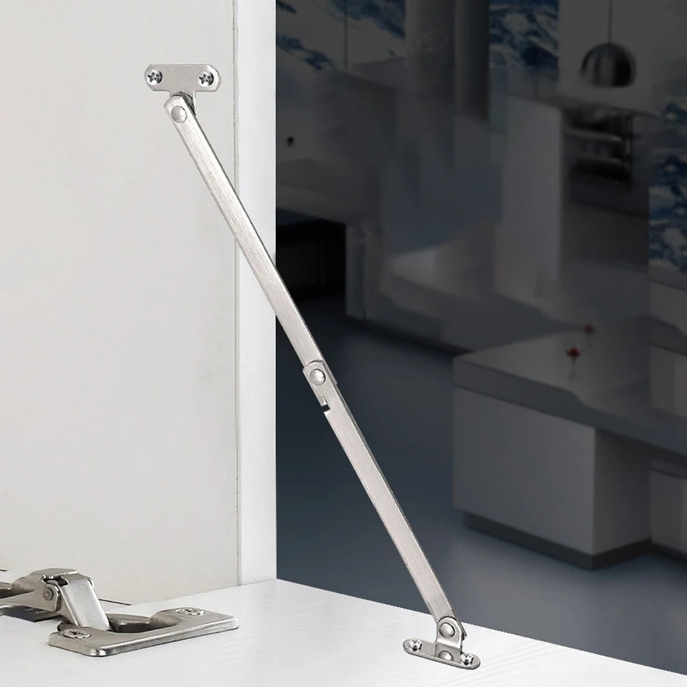 2pcs Folding Pull Rod Furniture Doors Close Lift Up Stay Support Hinge Stainless Steel Pull Rod Kitchen Hardware Accessories