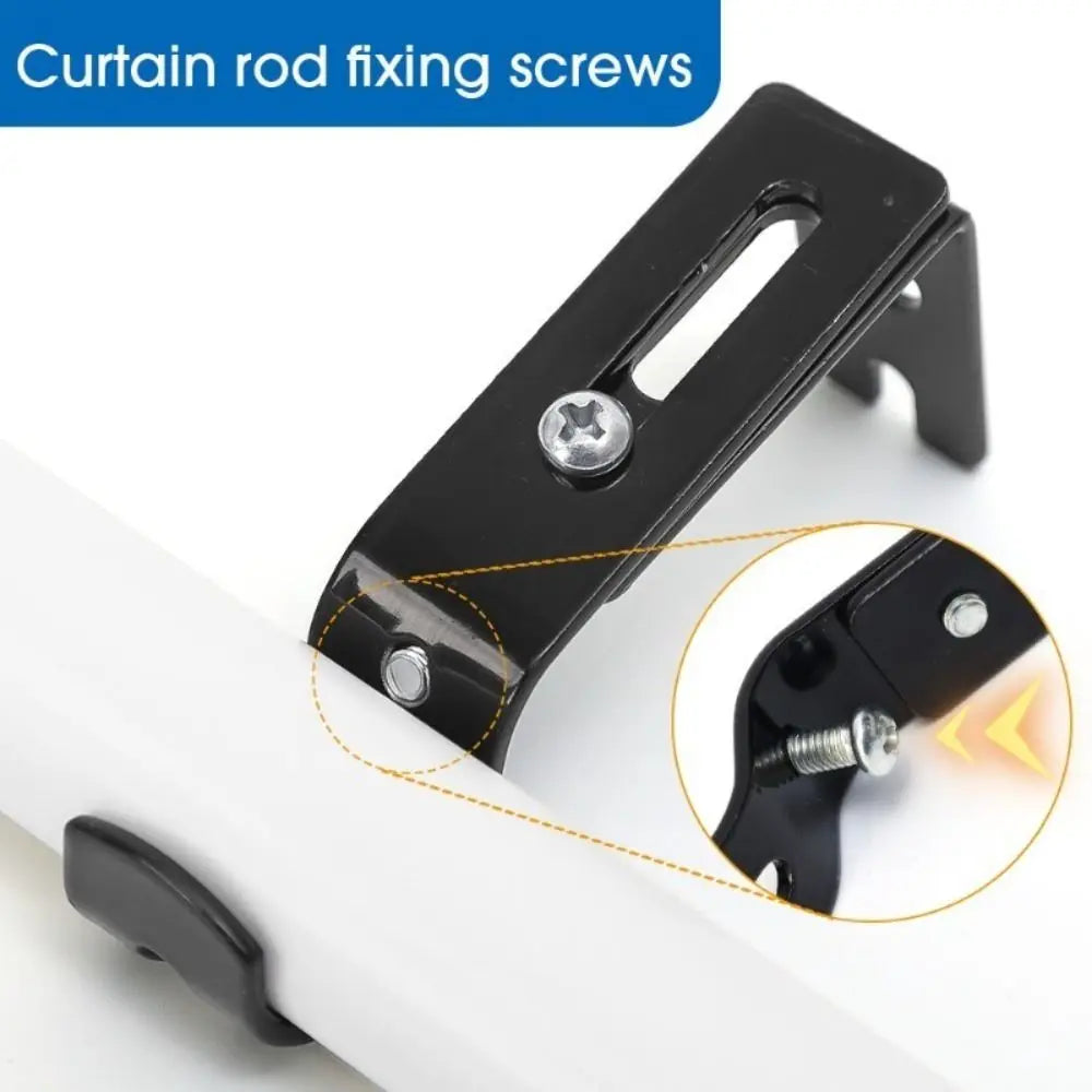 2/4Pcs Adjustable Extendable Durable Window Curtain Rod Holder With Screws Wall Bracket Hanging Hooks Furniture Hardware Tools