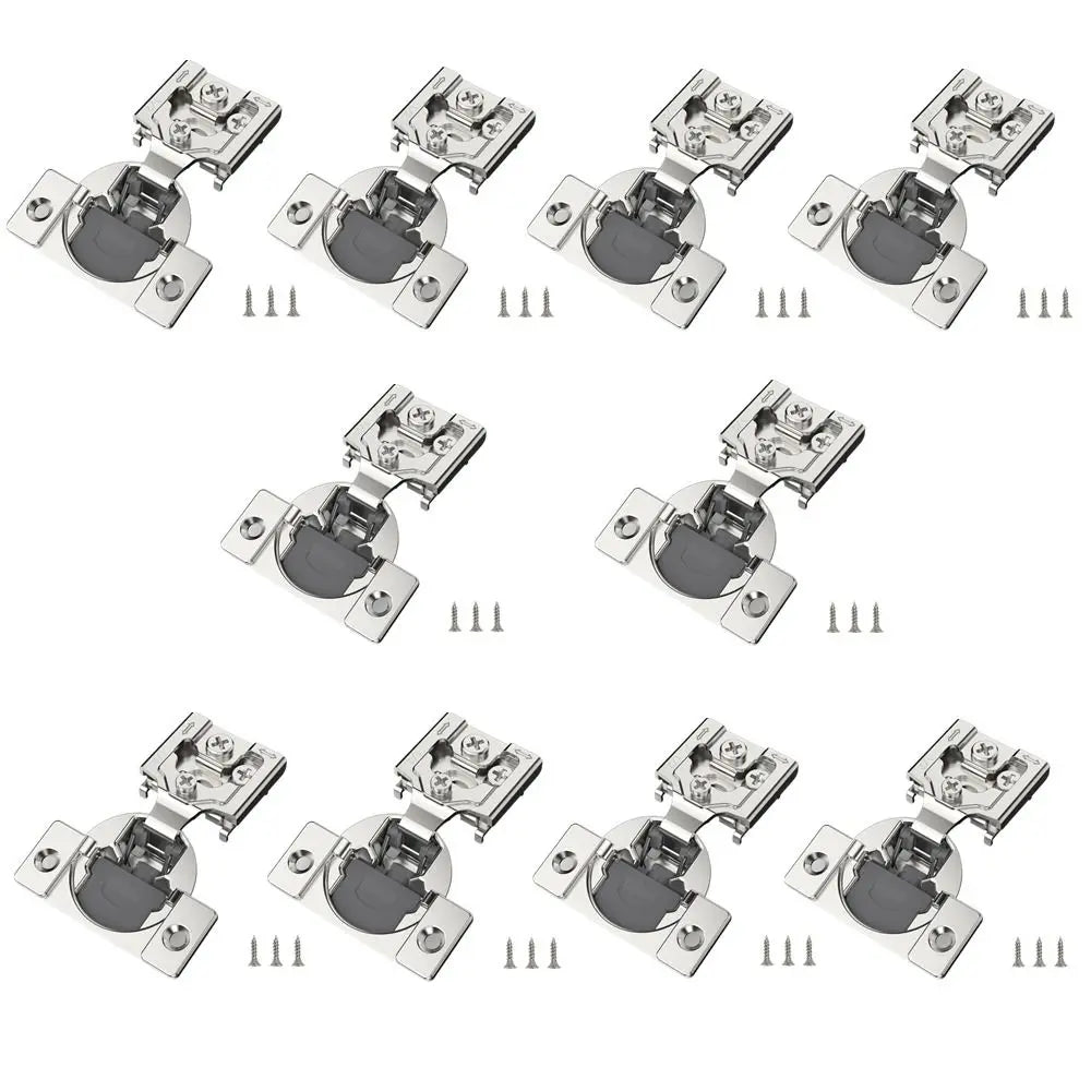 Concealed Nickel Plated Kitchen Soft Close Cabinet Hinges Cabinet Hardware 1/2 inch Overlay