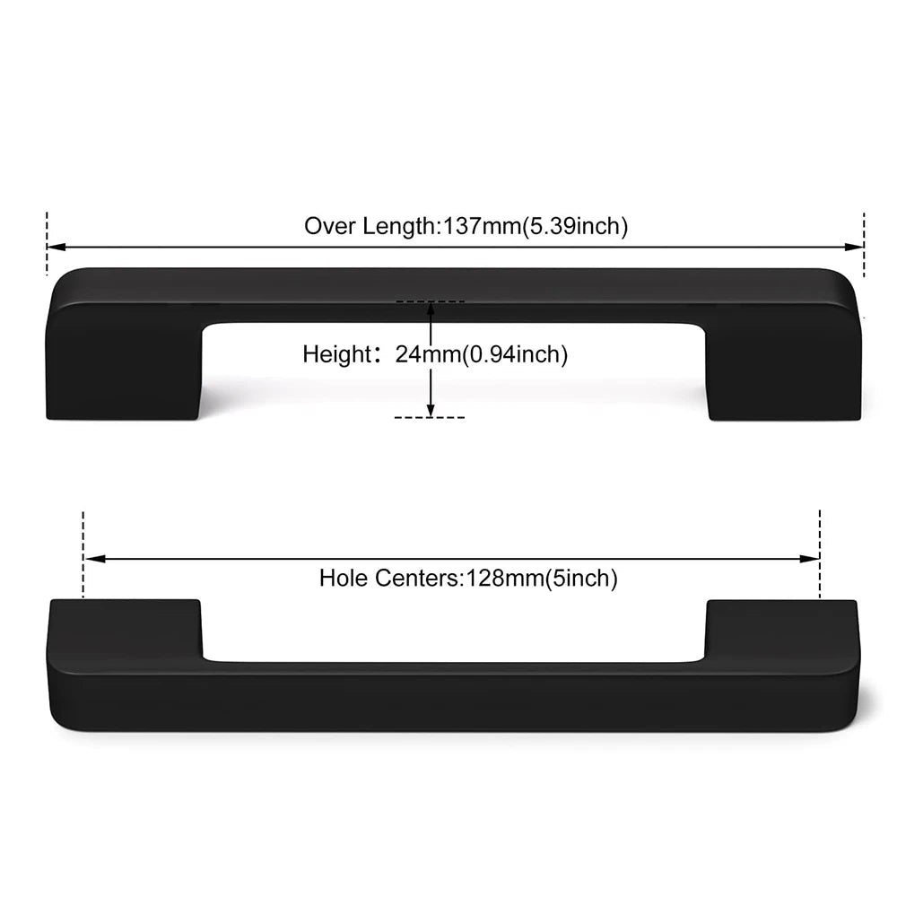 1Pcs Modern Black Aluminum Kitchen Cabinet Dresser Knobs Furniture Handles Pulls Cupboard Drawer Wardrobe Door Knobs