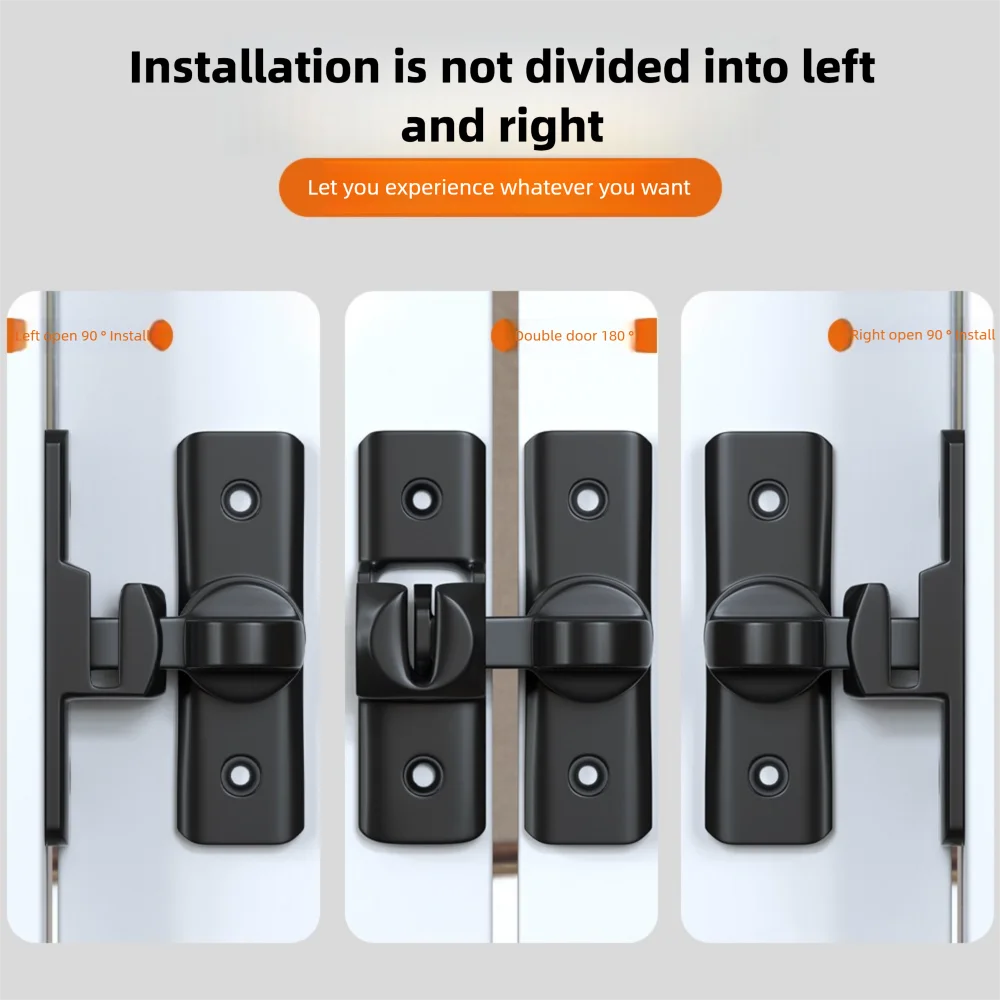 Door Hasp Latch 90/180 Degree Hasp Latches Sliding Door Chain Locks Security Hardware For Window Cabinet Hotel Home