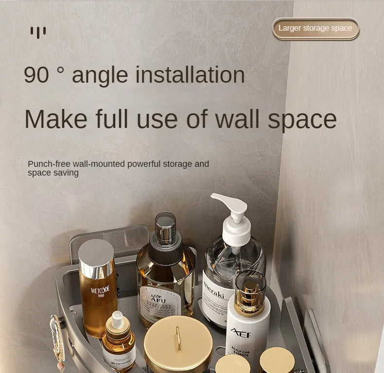 2PCS Bathroom Shelves Kitchen Storage Organizer Plastic Shampoo Rack Shower Shelf Bathroom Accessories No Drill Shelf