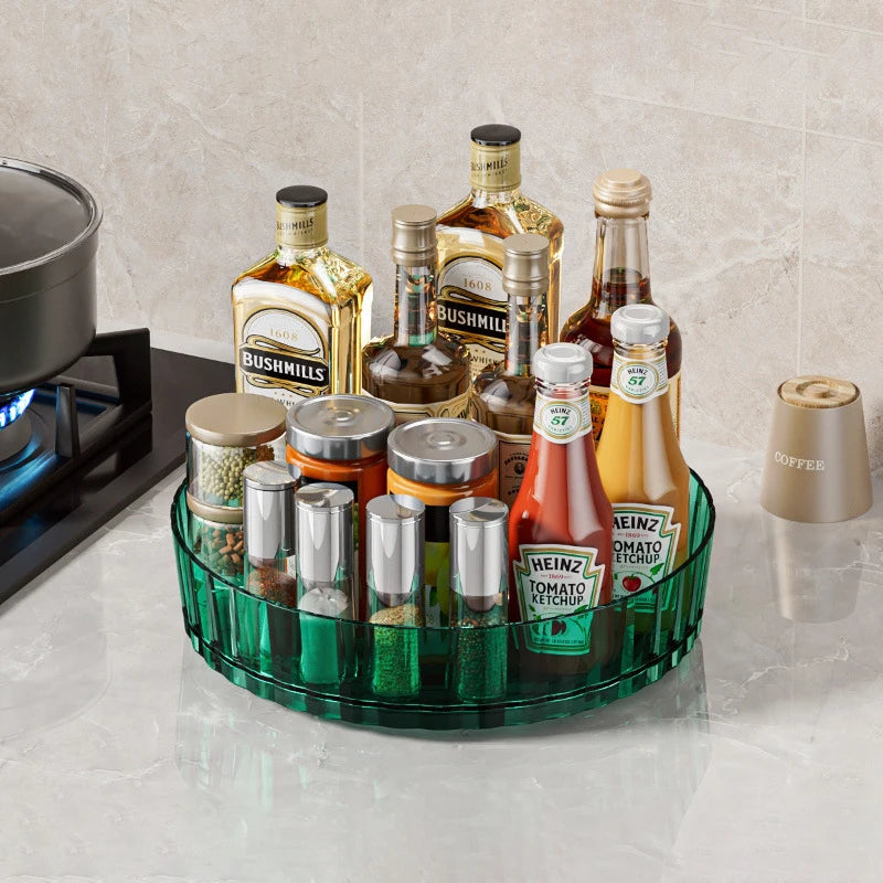 Rotating Spice Rack For Home Kitchens Multi-Functional Storage Tray For Seasoning Bottles And Jars, And Cosmetics
