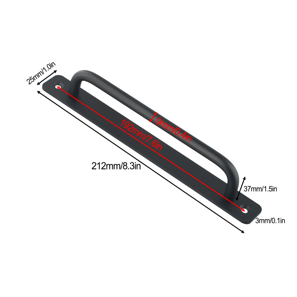 Sliding Door Handle Aluminum Alloy Pull Push Door Handle For Gate Toilet Door Punch-free Pulls Furniture Hardware
