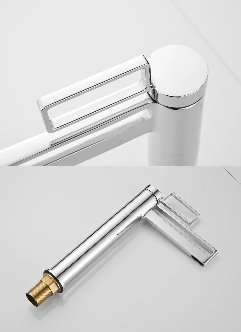 Black Tall Bathroom Basin Taps Single Handle Waterfall Faucet Solid Brass Basin Mixer Tap Creative Hollowed Out Design Water Tap