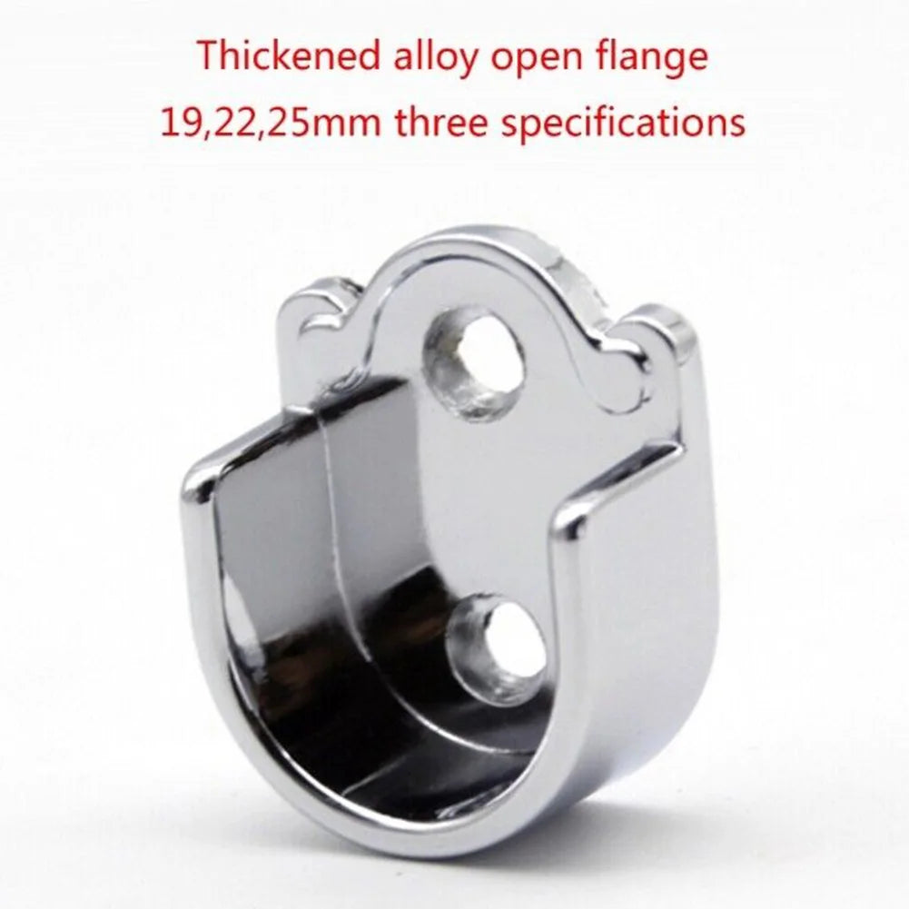 Wardrobe Rail Hanger Rod Socket Support Tube Round End Bracket Holder Heavy Duty U Shaped Rod Socket Home Hardware Accessories
