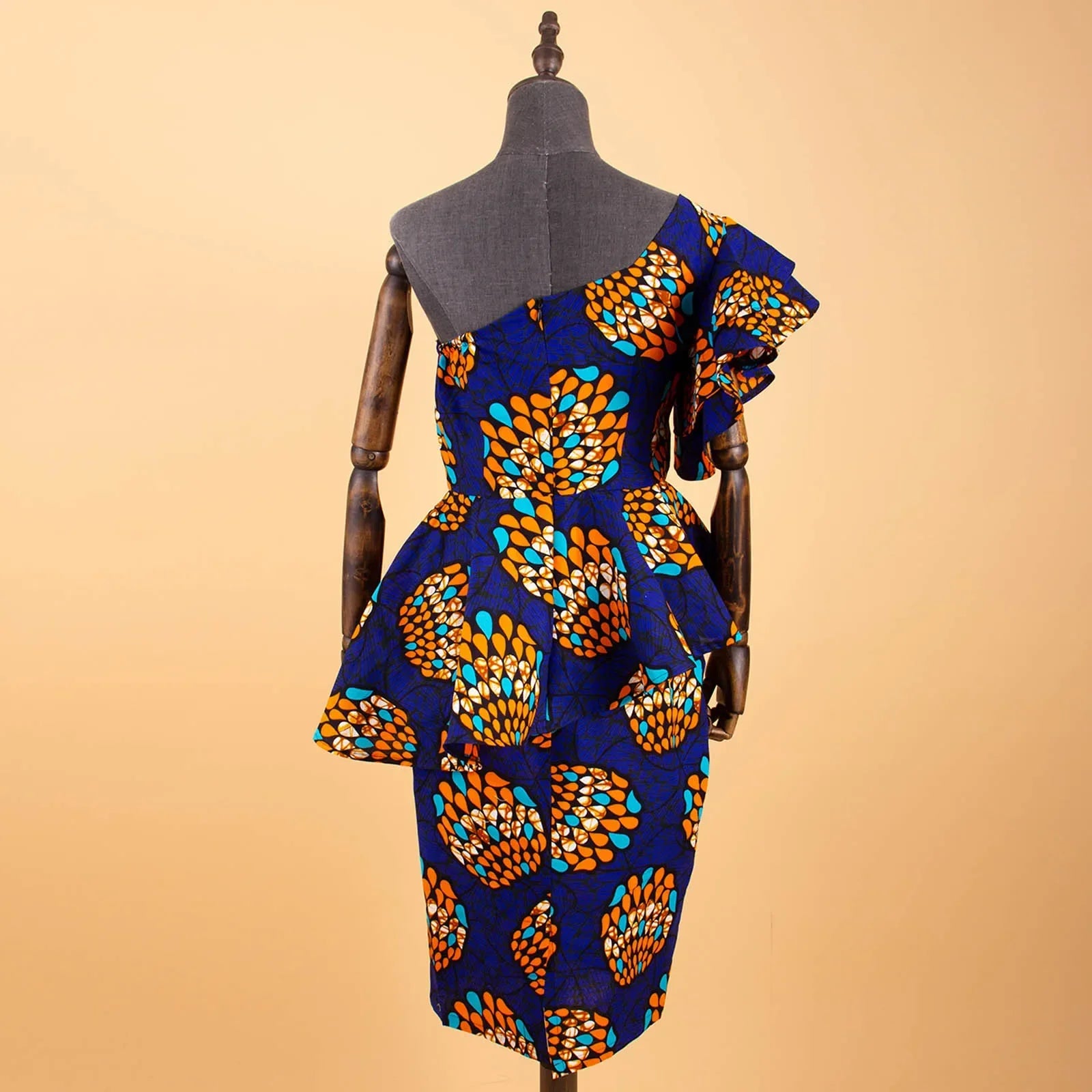 African 2 Piece Set for Women Crop Top + Print Skrit Set Ankara Clothing Dashiki Outfits Blouse Shirt Midi Skirt Casual S1926100