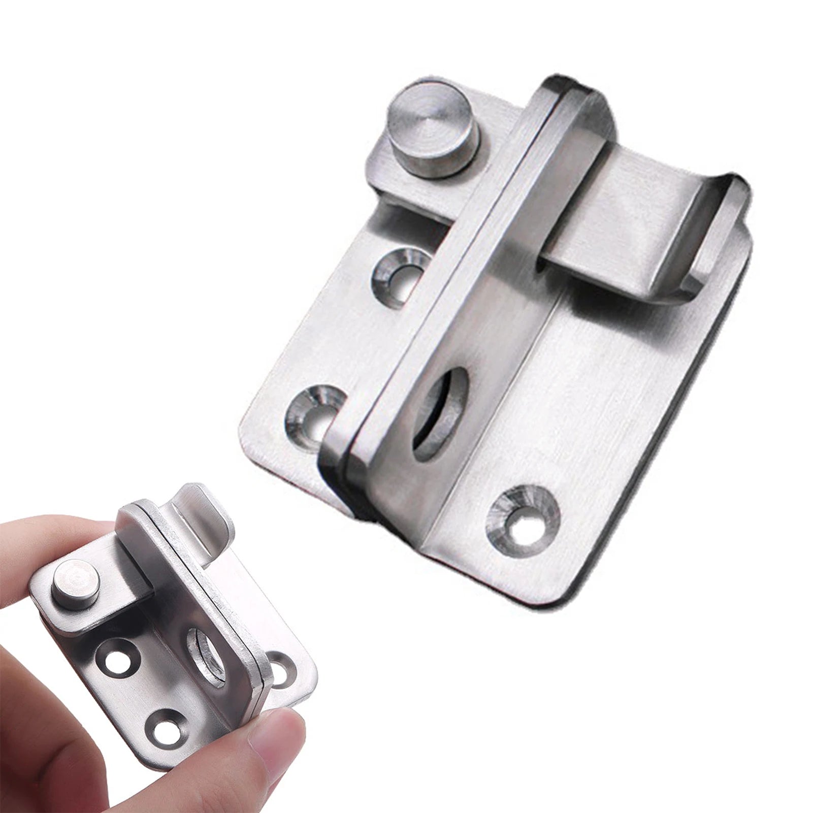 Door Bolts Buckles with Screw Stainless Steel Latch Hasp Door Locks Security Door Locks for Bedroom Drawer Window