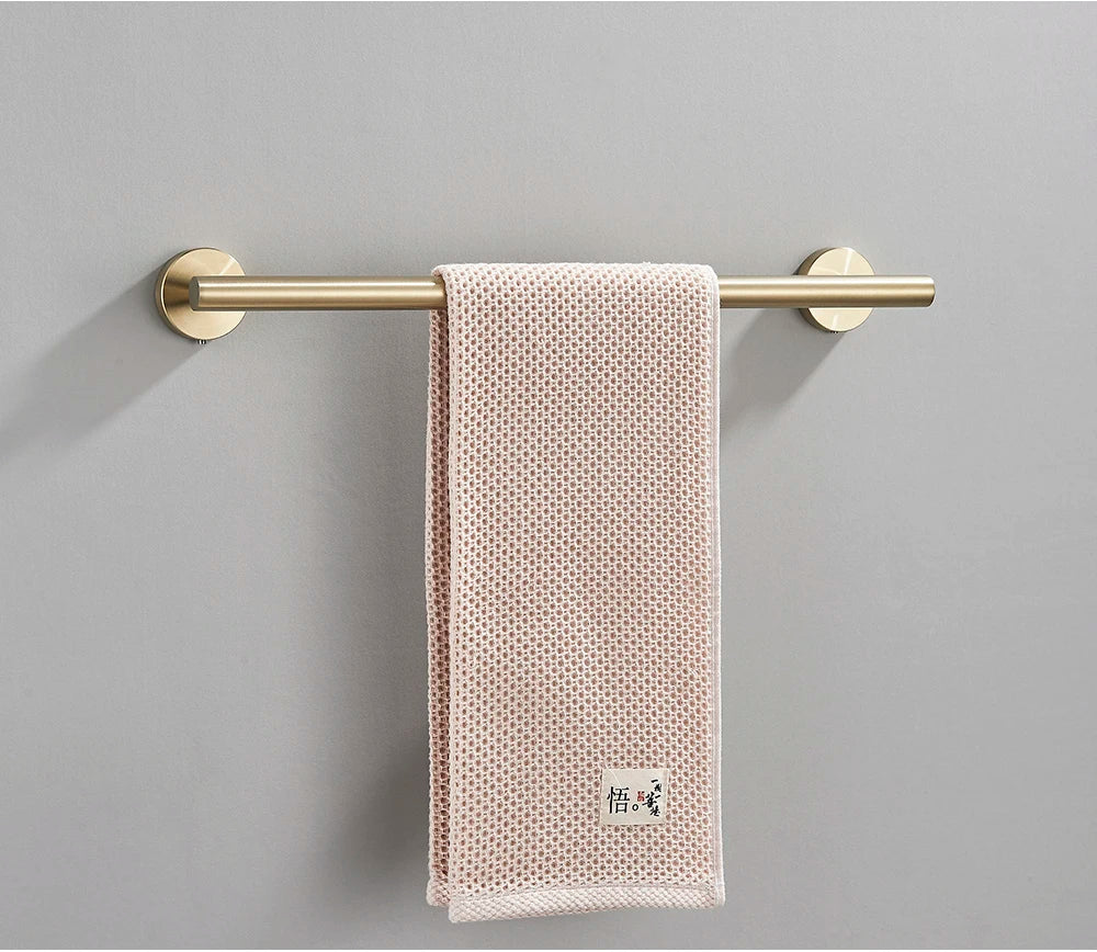 Brushed Gold Bathroom Accessories Towel Bar Bath Robe Hook Bathroom Hardware Set Shelf for Towels Paper Tissue Holder