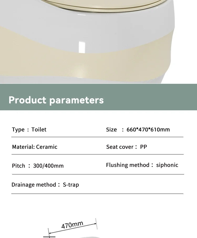 Bathroom Ceramic Toilet Modern Colored Bowl Wc Set Golden Wall Hung Toilet